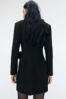 Bow-front blazer dress