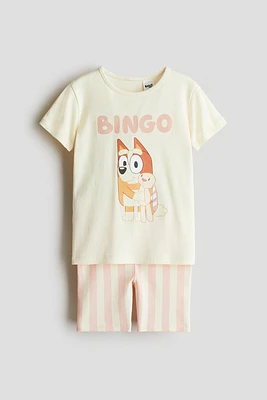 Snug Fit Printed Jersey Pajamas