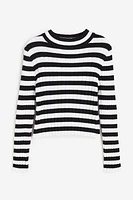 Rib-knit Mock Turtleneck Sweater