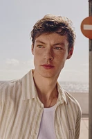Regular-Fit Linen-Blend Shirt