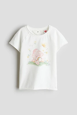 Jersey Top with Printed Motif