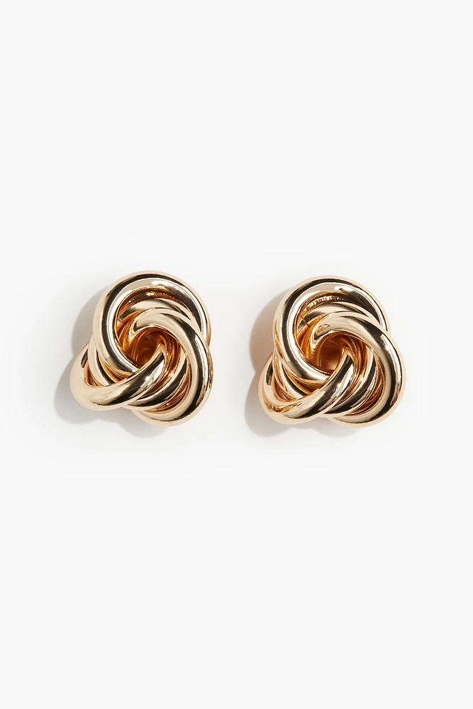 Knot-Detail Clip Earrings