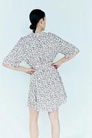 Robe chemisier avec ceinture à nouer