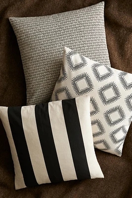 Striped Linen-blend Cushion Cover