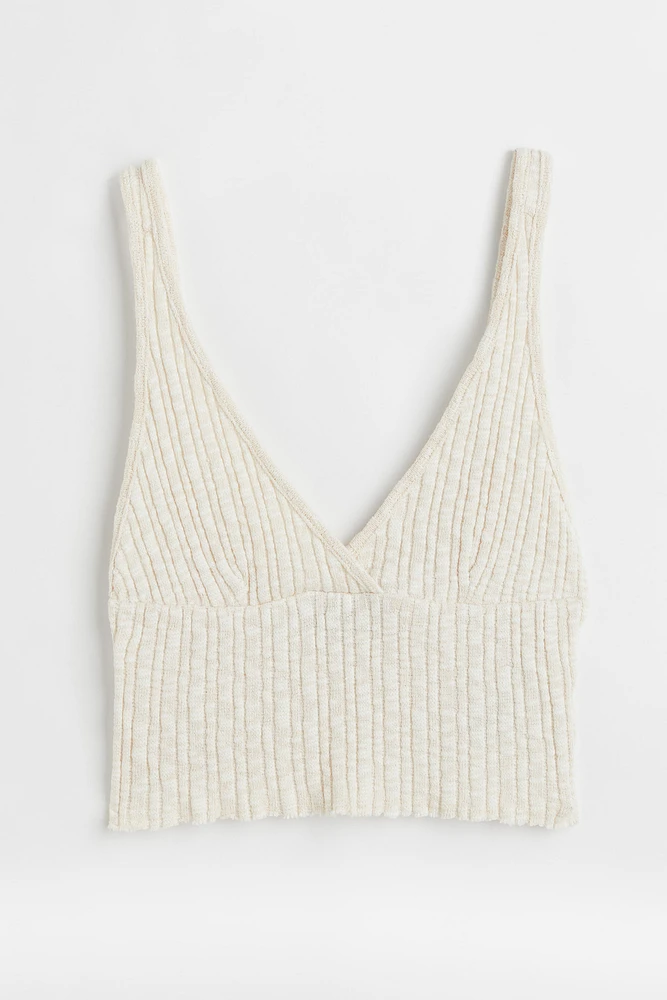 Rib-knit Crop Top