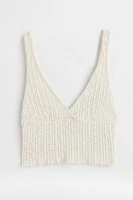 Rib-knit Crop Top