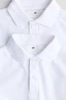 2-pack Long-sleeved Polo Shirts