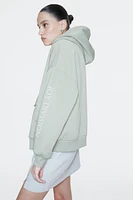 Oversized Hooded Jacket with Motif