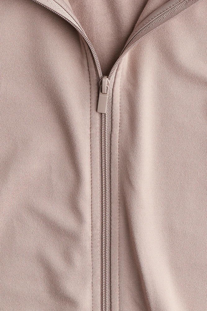 Jersey Cardigan with Zipper