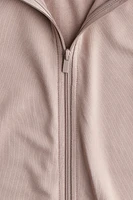 Jersey Cardigan with Zipper