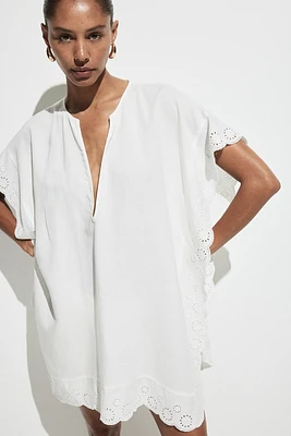 Beach Kaftan with Eyelet Embroidery