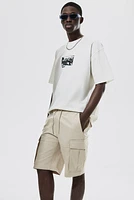 Regular Fit Twill Cargo Shorts