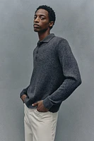 Regular Fit Wool Polo Sweater