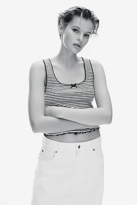Pointelle Jersey Tank Top