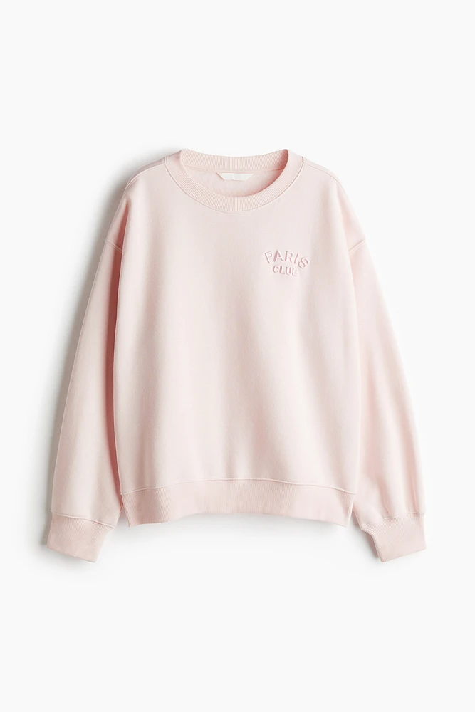 Sweatshirt with Text Motif