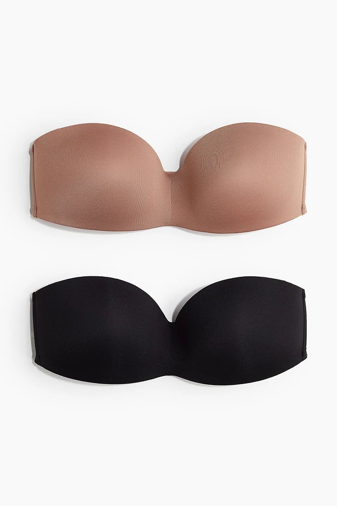 2-pack Padded Microfiber Bandeau Bras