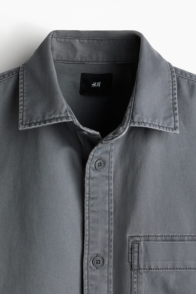 Regular-Fit Twill Overshirt