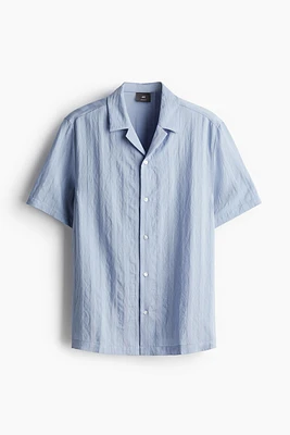 Regular Fit Textured-weave Resort Shirt