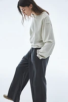 Wide Crease-Detail Pants