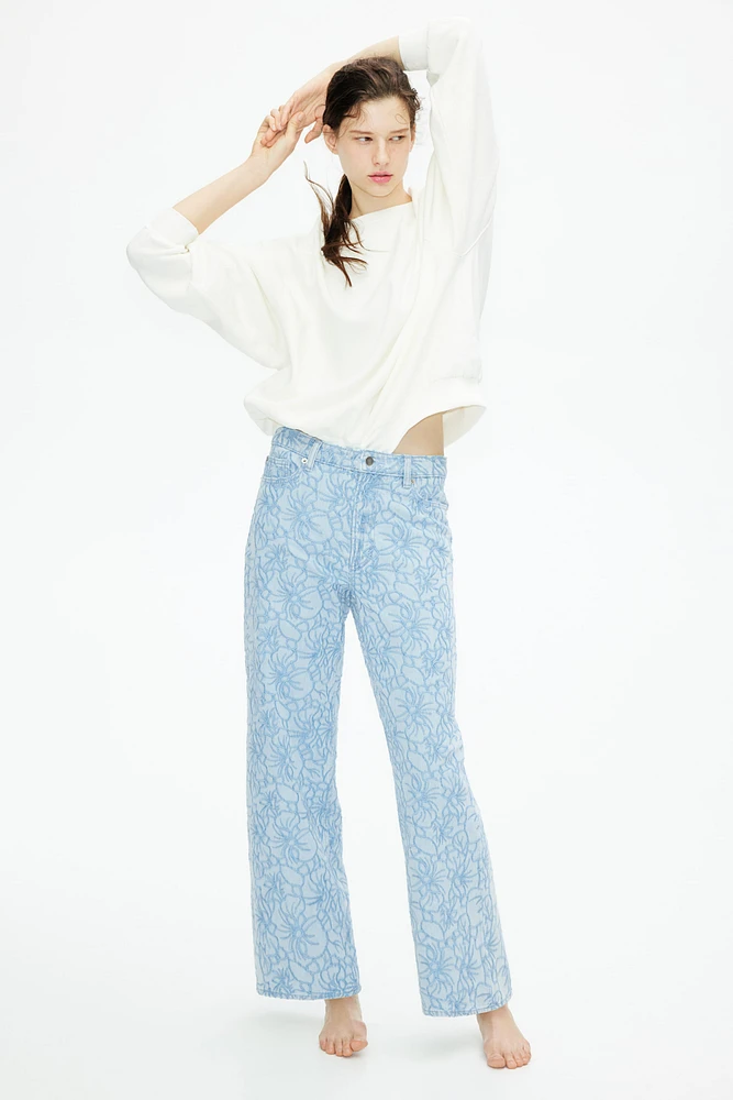 Straight Embroidered Jeans