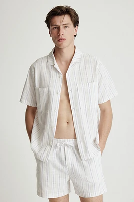 Chemise et short de pyjama en coton