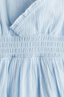 Smocked Ruffle-Trimmed Dress