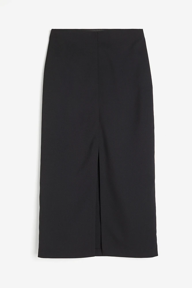 Slit-hem Pencil Skirt