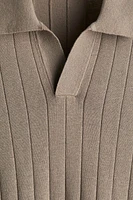 Regular Fit Linen-Blend Polo Shirt