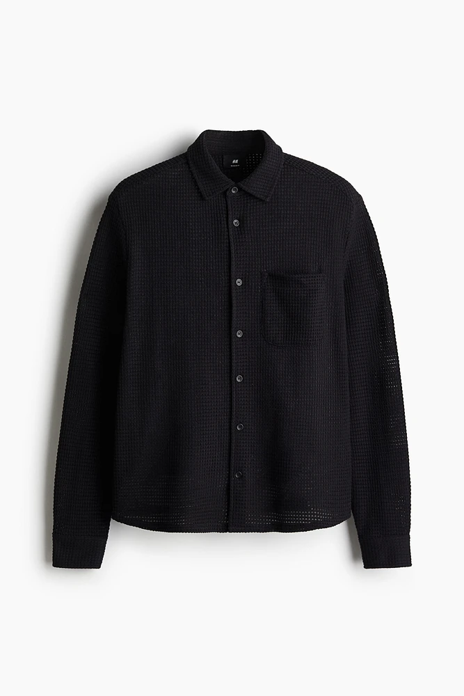 Chemise gaufrée coupe classique