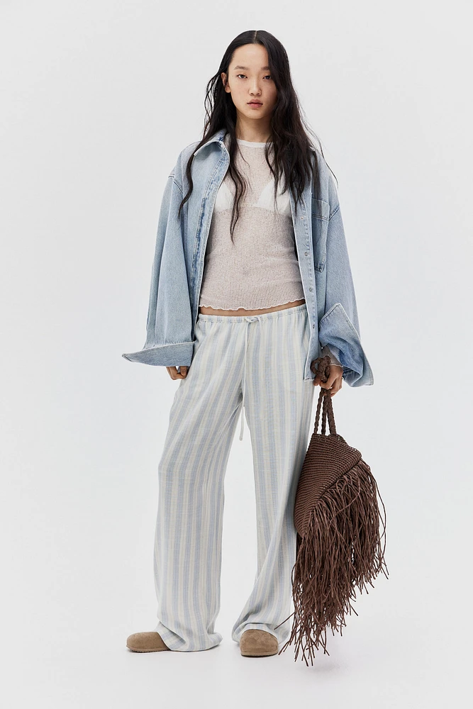 Straight-Leg Drawstring Pants