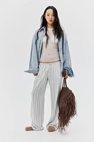 Straight-Leg Drawstring Pants