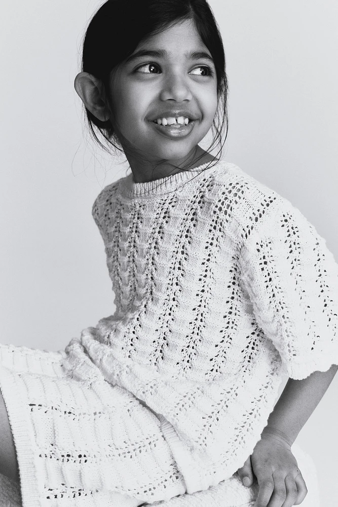 2-piece Pointelle-Knit Set