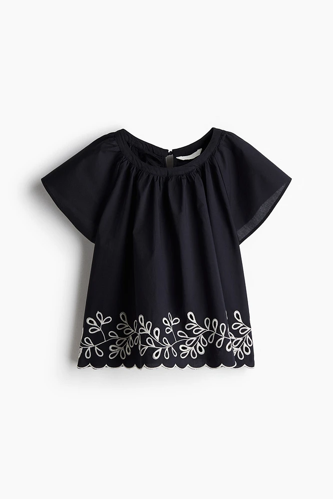 Embroidered Cotton Blouse
