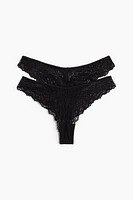 2-pack Lace Brazilian Briefs