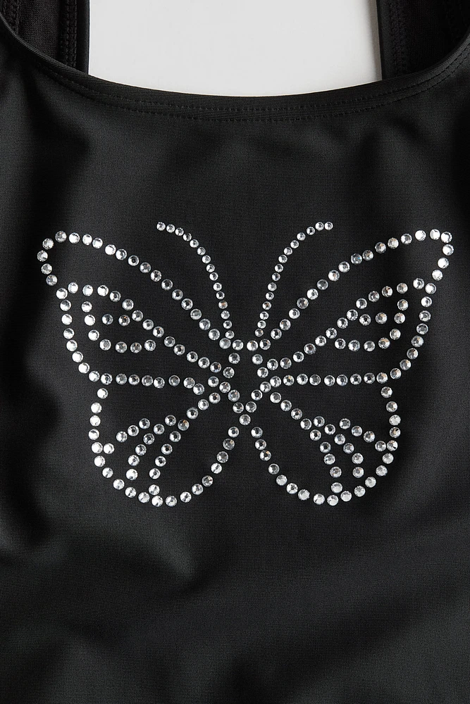 Rhinestone-Embellished Swimsuit