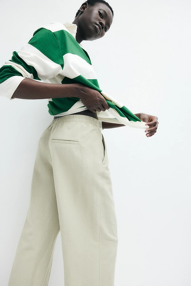 Linen-Blend Pants