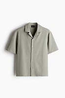 Regular-Fit Ribbed Resort Shirt