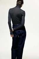 Pima Cotton Turtleneck Top