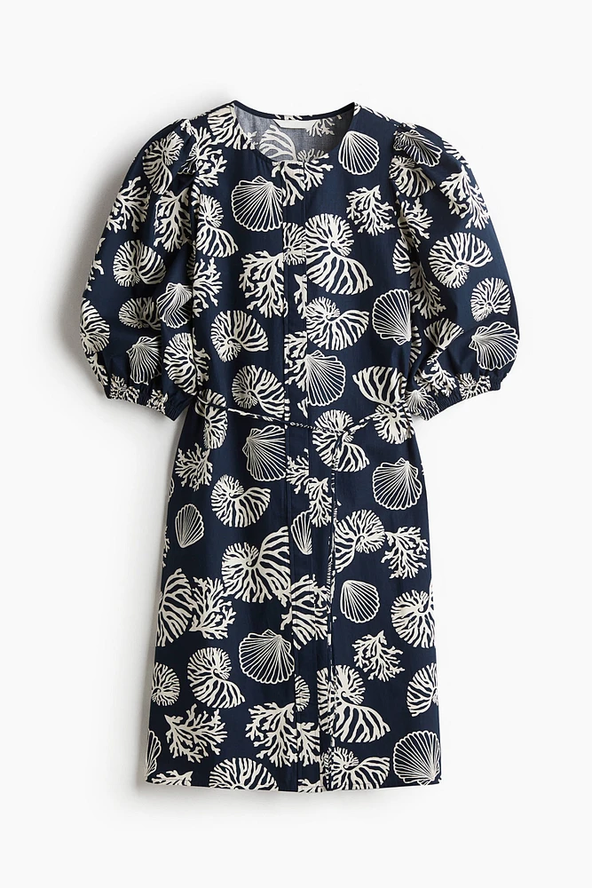 Puff-Sleeved Dress