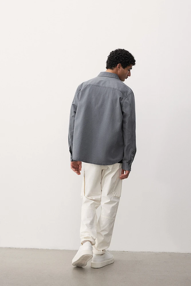 Regular-Fit Twill Overshirt