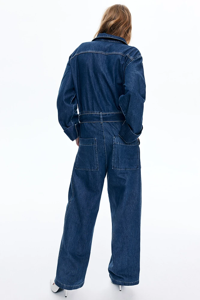 Denim Utility Jumpsuit