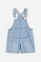 Denim Overall Shorts