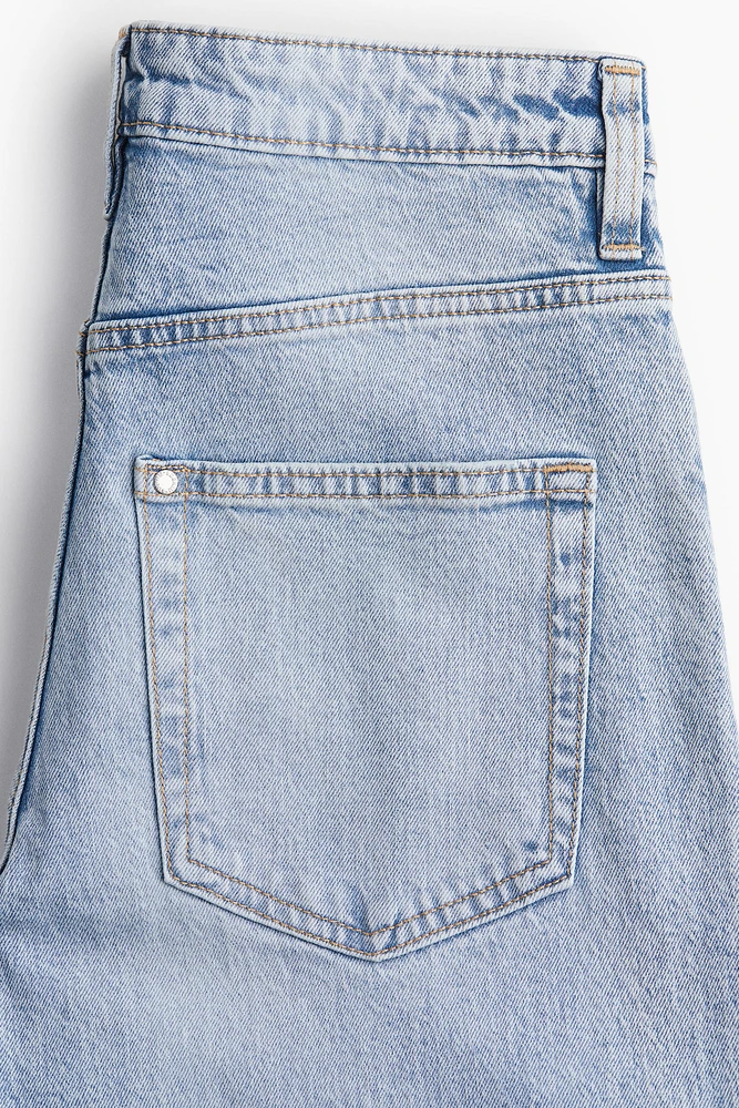 Wide High Cropped Jeans