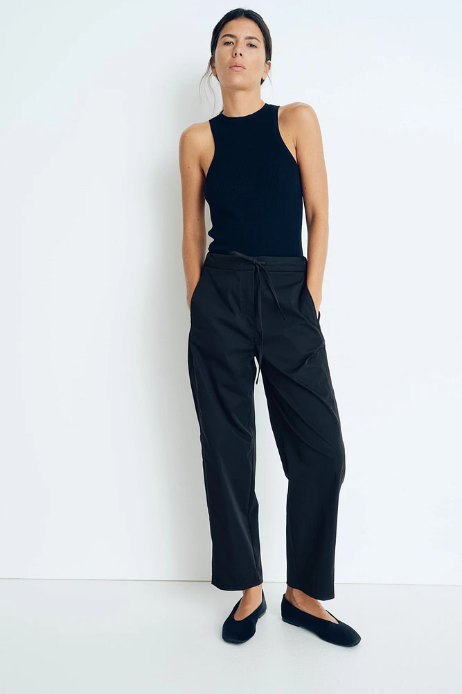 Ankle-Length Barrel-Leg Pants