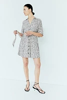 Robe chemisier avec ceinture à nouer