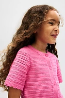 Pointelle-Knit Cardigan