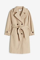 Double-breasted Trench Coat with Tie Belt