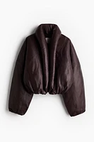 Leather Jacket with Shawl Collar