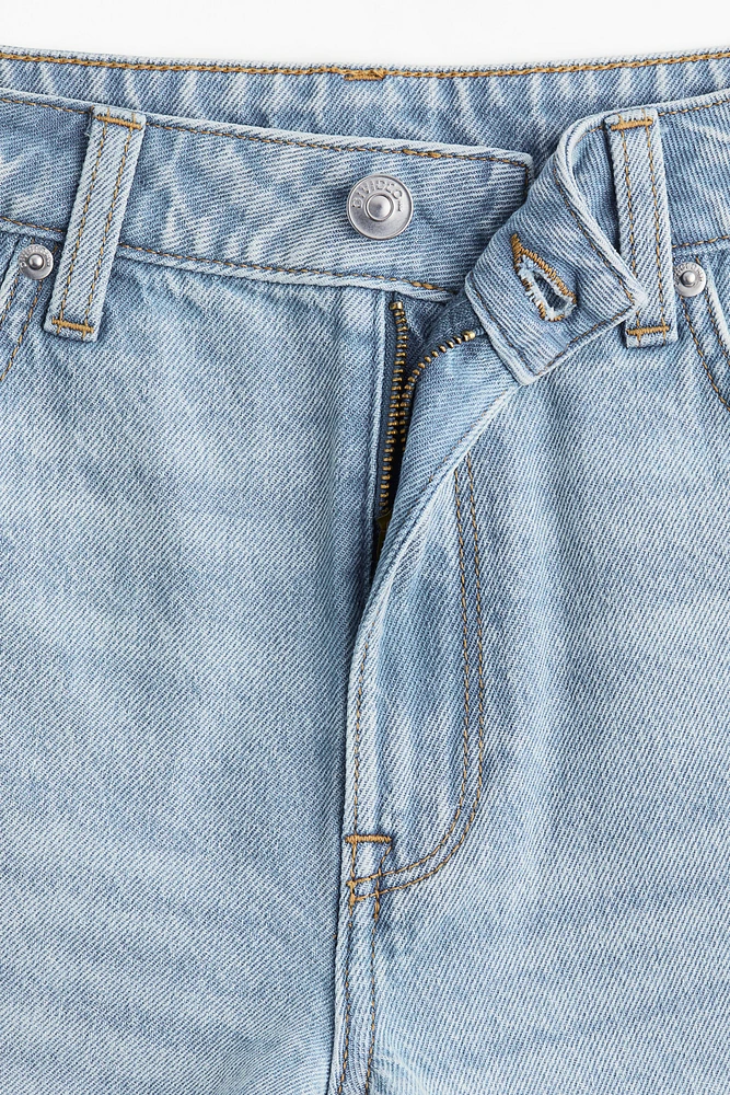 Short taille haute en denim