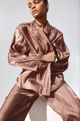 Satin Pajama Shirt and Pants